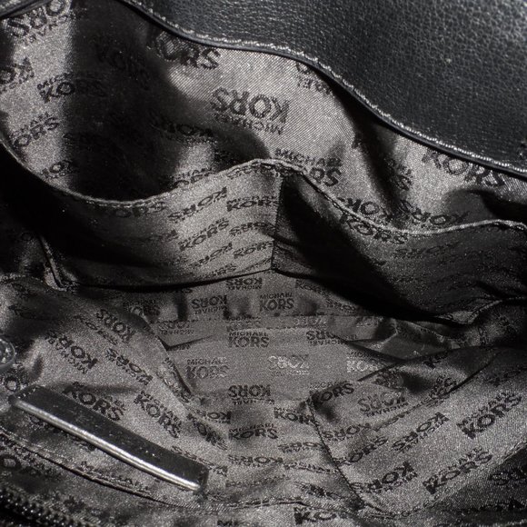 Michael Kors Black Leather Backpack